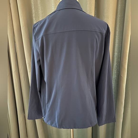 Zenergy by Chicos Navy Full Zipper Jacket Size M Rain Resistant - Picture 6 of 9